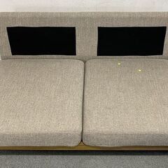 ジャーナルスタンダードファニチャー LILLE 2Pソファ アッシュ材 カバーリング オットマン ベージュ 中古家具 店頭引取歓迎 R9666の画像