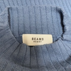 BEAMS 水色リブワンピースの画像