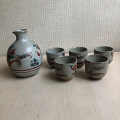酒器セット　銘「晃」入