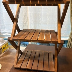折りたたみできる3段ラック30×38.5×56cmの画像