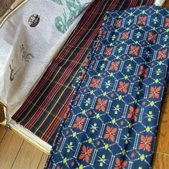 着物　2点　まとめ売り　ネイビー　チェック柄