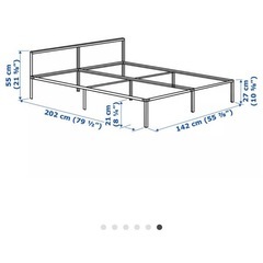 IKEA製メタルベッドフレーム　グリーンの画像