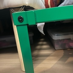 IKEA製メタルベッドフレーム　グリーンの画像