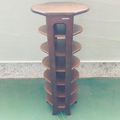 カリモク　KARIMOKU スリッパラック　シューズラック　ヴィンテージデザイン　8角形の画像