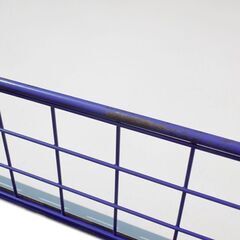 新札幌 イベントワゴン ① ブルー系 車輪装飾 キャスター付 ディスプレイ 店舗什器 W1200xD70xH82.5 No.3413の画像