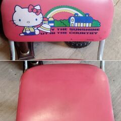 昭和レトロ 子供用椅子 サンリオ キティちゃん 学習椅子 回転椅子 キッズチェア いす イス　/TJ-2457 2F北奥の画像
