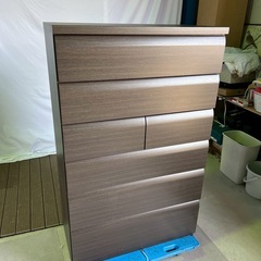 NITORI/ニトリ チェスト 収納棚 タンス 5段 ダークブラウンの画像