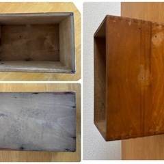 昭和時代のナショナル木製アイロン箱 収納箱やプランターカバーにいかがでしょうの画像