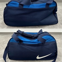 SNT658 NIKE ナイキ ボストンバッグ ネイビー系 大容量 遠征 スポーツバッグ ポリエステル シューズバック ユニセックス ２点セットの画像