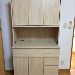 美品 入江木工 キッチンボード レンジボード 食器棚 
