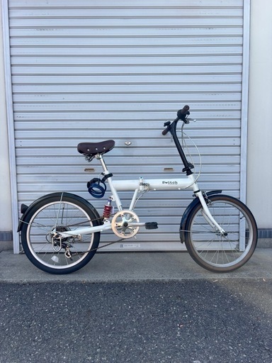 【整備士による点検済み】　リアサス付き折り畳み自転車　防犯登録料込価格︎‼︎