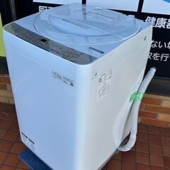■2019年製　SHARP　全自動電気洗濯機　ES-GE6C-W...
