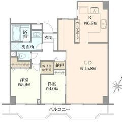 💞石川台駅徒歩1分の好立地💕70㎡使いやすい間取りの2LDK！💞...