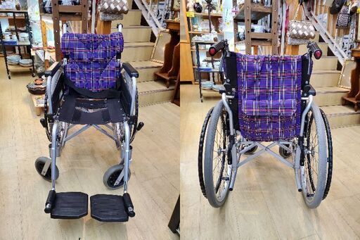 KAWAMURA カワムラ 車椅子 車いす 介助用 介護用 自走式 折りたたみ式