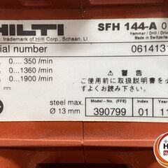 【引き取り限定】【中古品】HILTI ヒルティ SID144-A 充電式インパクトドライバ/SFH144-A 充電式ドリルドライバ バッテリ(14.4V/2.6Ah)×2,充電器,ケースの画像