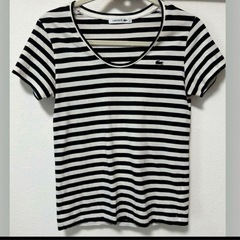 ラコステ　Tシャツ　ストライプ　半袖　Tシャツ　ボーダー　M