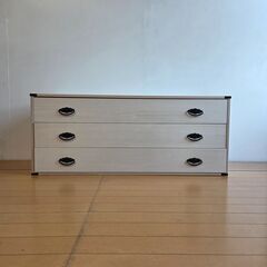 未使用訳あり 桐3段チェスト 高さ40.5cm モダン 天然木 ...