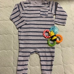ZANIE KIDS ストライプロンパース 