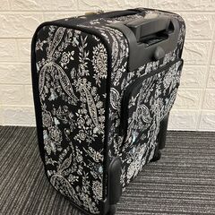 stp-32221　キャリーケース　スーツケース　旅行鞄　ソフトキャリーケース　2輪キャスター付き　黒　ハンドル伸縮可能　かばん　キャリー　バッグの画像