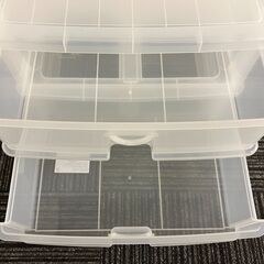 stp-3223　書類ケース　2段　横型　ホワイト系　プラスチック製　引き出し　レターケース　収納ケース　小物入れ　オフィス　書類整理　書類収納　事務用品　DCMの画像