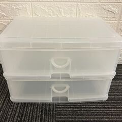 stp-3223　書類ケース　2段　横型　ホワイト系　プラスチッ...