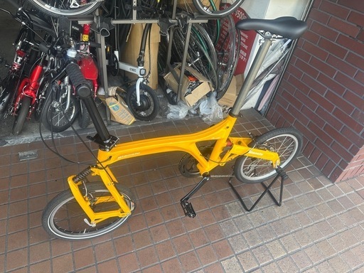 ★稀少品★18インチ　Bianchi【ＢD－1】（Fretta) フレッタ　軽量アルミフレーム　8speed　折り畳み自転車　黄色