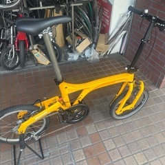★稀少品★18インチ　Bianchi【ＢD－1】（Fretta) フレッタ　軽量アルミフレーム　8speed　折り畳み自転車　黄色の画像