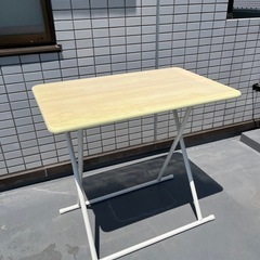 スチール製折りたたみデスク　YAMAZEN　中古品