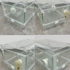 SNT666 GEX Glass Harmony 450 付属給水器 付属回し車付き ハムスターゲージ オールクリアケージ ジェックスフィムルヒーター セット の画像