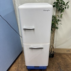 I385 🌈 ジモティー限定価格！ 人気のレトロデザイン♪ e angle 冷蔵庫 (149L) ⭐ 動作確認済 ⭐ クリーニング済の画像
