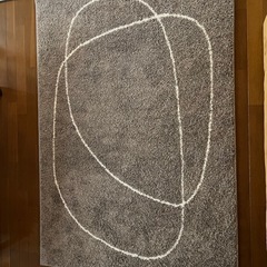【超美品】unico ラグ 北欧 グレー 120×180cm お...