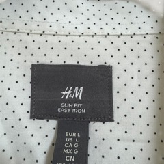 H&M スリムフィット 長袖シャツ Lの画像