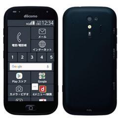 【お試し音声5GB】らくらく 4F-04J-中古 ブラック