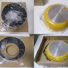 G∀7 両手鍋 MEYER マイヤー 24cm ライトポットセット YLW SC24-LP24YL 2点セット イエロー 未使用品 検：アルミニウム合金　IH対応の画像
