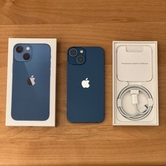 【他サイトで売却決定】【美品・修理歴なし】iPhone13mini 128GB ブルー【保護ガラス付】 の画像