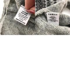 スコットランド製★HOWLiN'【ハウリン】 ウールセーター【メンズXS/グレー/gray】Tops◆BJ050-hの画像