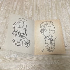 【新品・未使用】昭和レトロ　塗り絵　2冊セット　希少の画像
