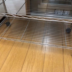 キャスター付き　テレビ台　スチールラックの画像