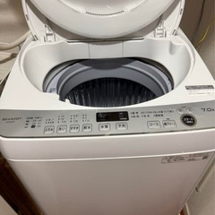 シャープ　洗濯機　7kg　2022年製　ES-GE7F-W の画像