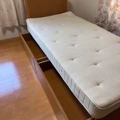 シングルベッド（収納・マットレス付き）