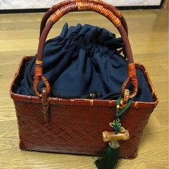 竹籠バッグ　浴衣用バッグ　着物バッグ