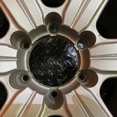 INTER MILANO MUDBAHN インターミラノ マッドバーン 社外ホイール 17インチ 4本 7.5J6HPCD139.7+25 ハイラックスサーフ等　(VHA506)の画像
