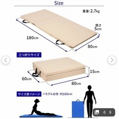 【確定/取引完了】KaRaDaStyle 折畳み 体操・ストレッチマットの画像