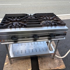 ■中古品 タニコー ３口ガスコンロ TSGT-0921 LPガス...