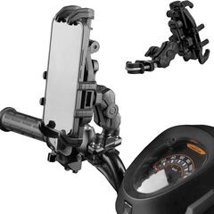 バイク用スマホホルダー 衝撃吸収 360度回転