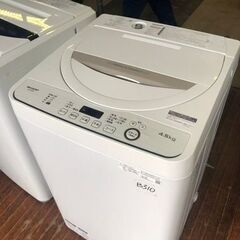 NO B310  ★格安特価★福岡市内配送設置無料★ シャープ SHARP 全自動洗濯機 幅56.5cm(ボディ幅52.0cm) 4.5kg ステンレス槽 ベージュ系 ES-GE4D-C 2020年の画像