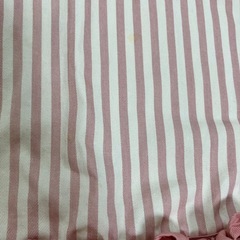 【最終値下げ‼️】ストライプ模様　リボンフリルエプロンの画像