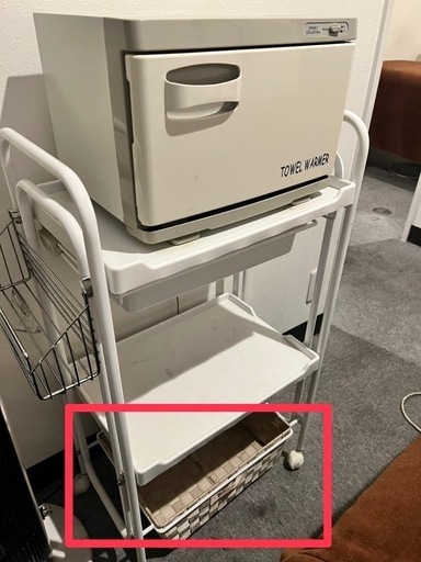 美容室ワゴン（中古） 代引き不可 美容室ワゴン ［高さ97cm］ キャスター付き セット台