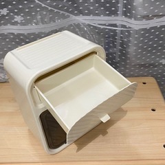 トイレットペーパーホルダー　　ホワイト　棚付　引き出し付の画像