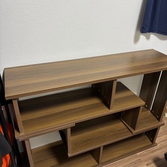 LOWYA ブラウン木製オープンシェルフ 中型
